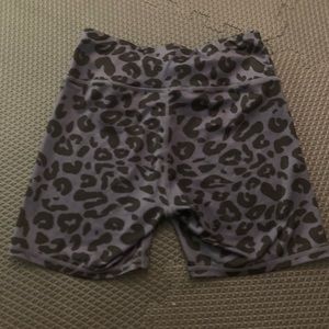 Black and gray cheetah print bike shorts size medium